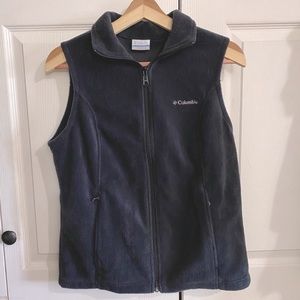 Columbia Fleece Vest - Black - Medium - EUC